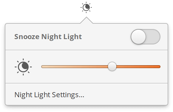 elementary OS - Night Light