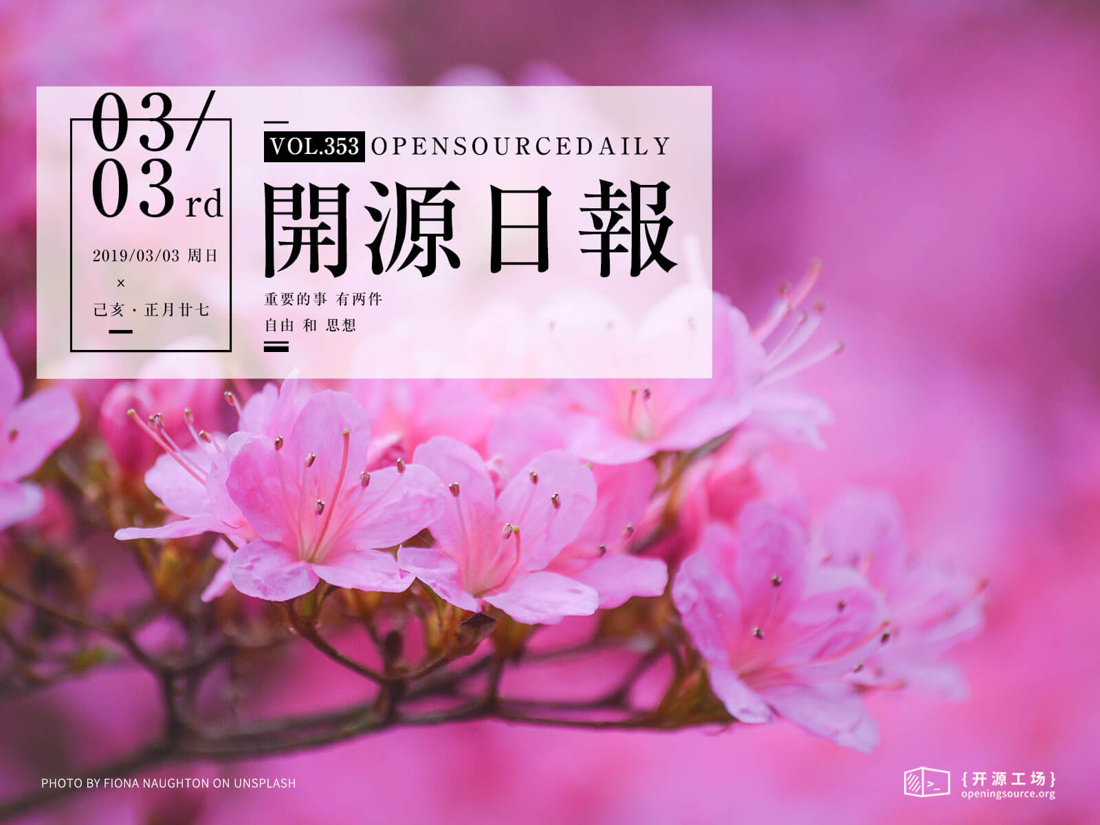 19年3月3日 开源日报第353期 开源工场